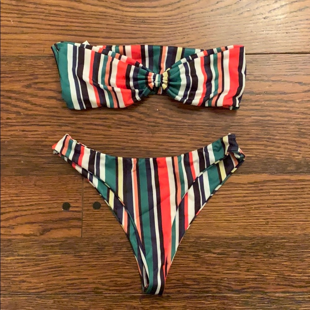 Striped ASOS bikini